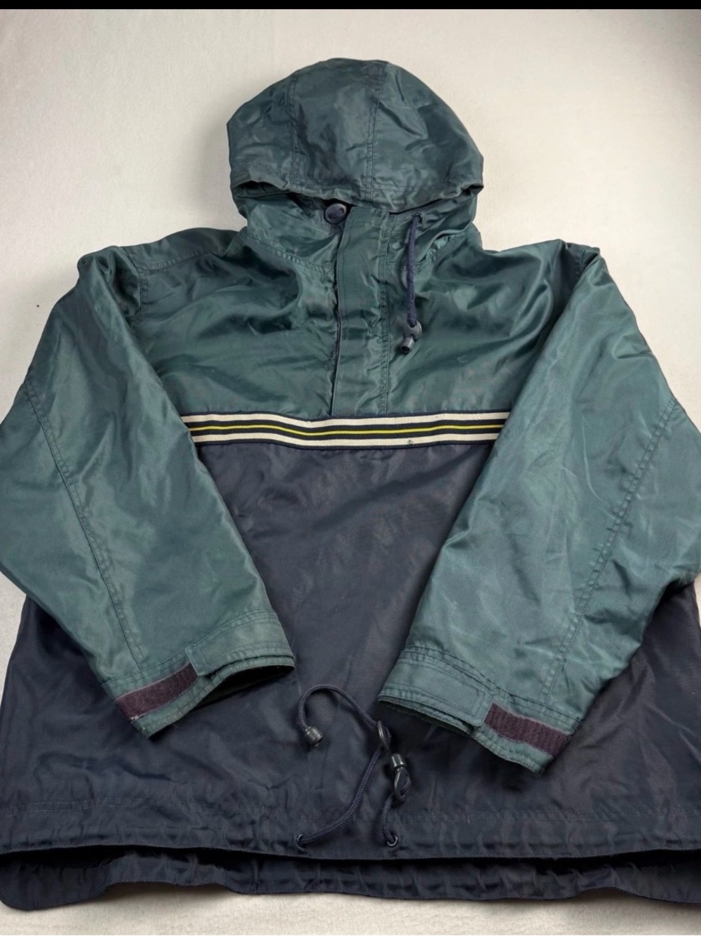 Vintage GAP Anorak Two-Tone Windbreaker in Teal and Black